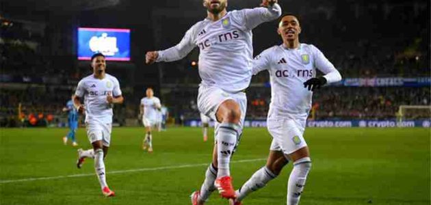 أستون فيلا يتأهل إلى ربع نهائي دوري أبطال أوروبا بعد مواجهة كلوب بروج